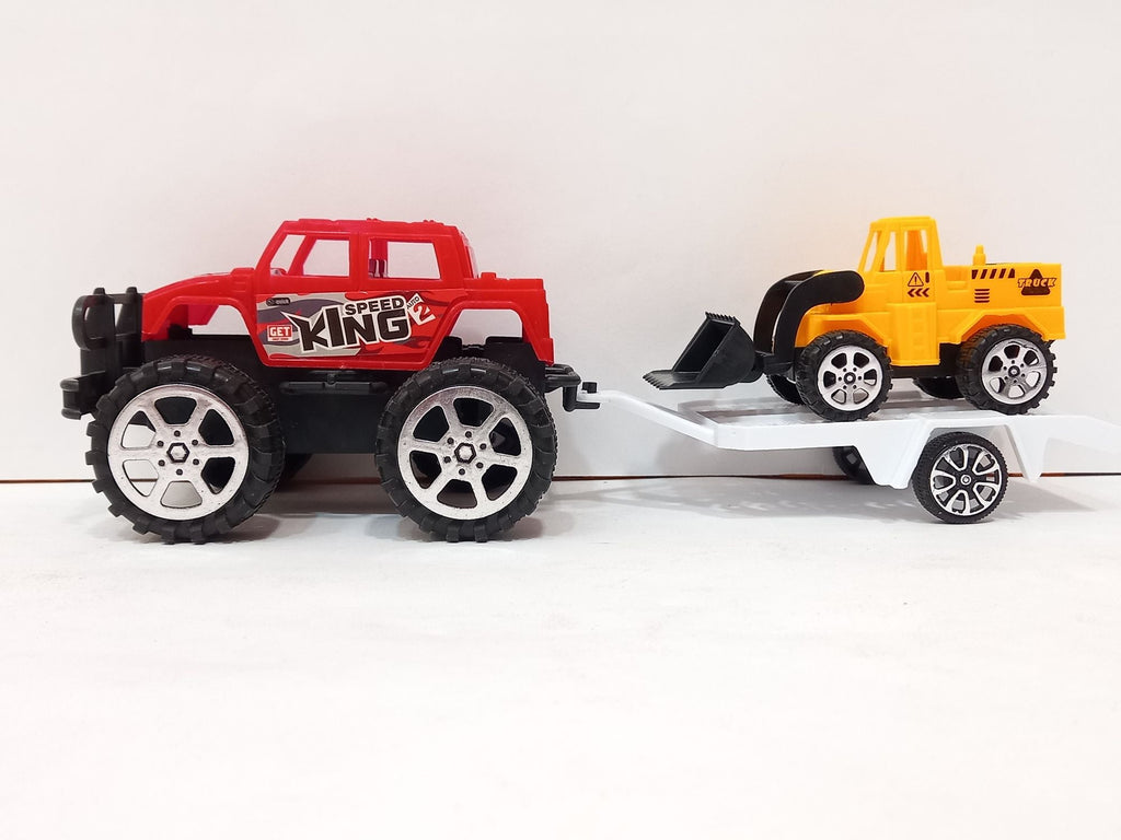 JEEP ROAD CON MAQUINA DE CONSTRUCCIÓN