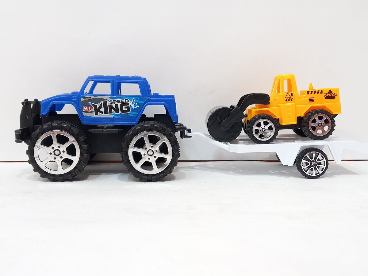 JEEP ROAD CON MAQUINA DE CONSTRUCCIÓN