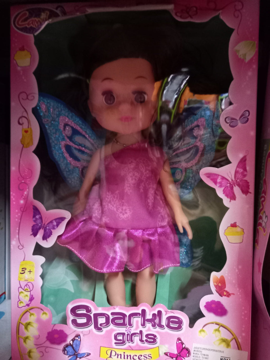 Muñeca hada sparkle luz y sonido