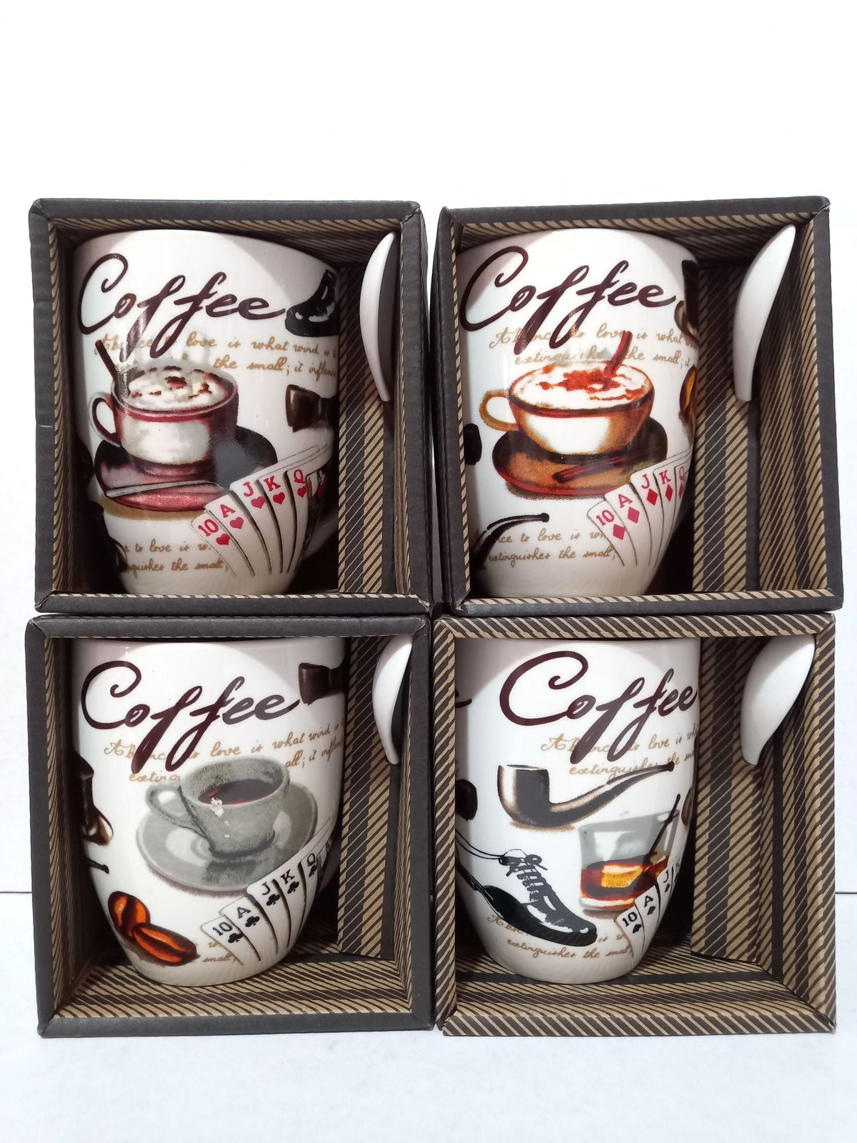 TAZA COFFEE CARTAS CON CUCHARA