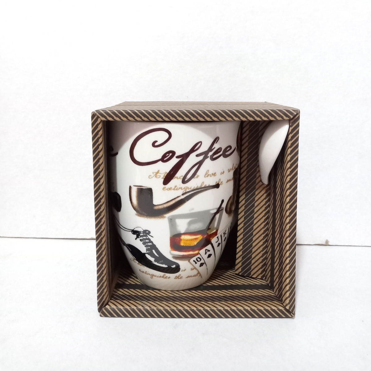 TAZA COFFEE CARTAS CON CUCHARA