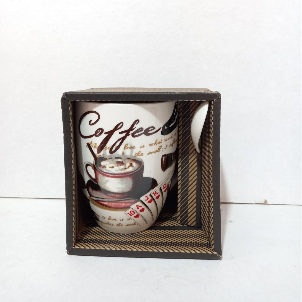TAZA COFFEE CARTAS CON CUCHARA