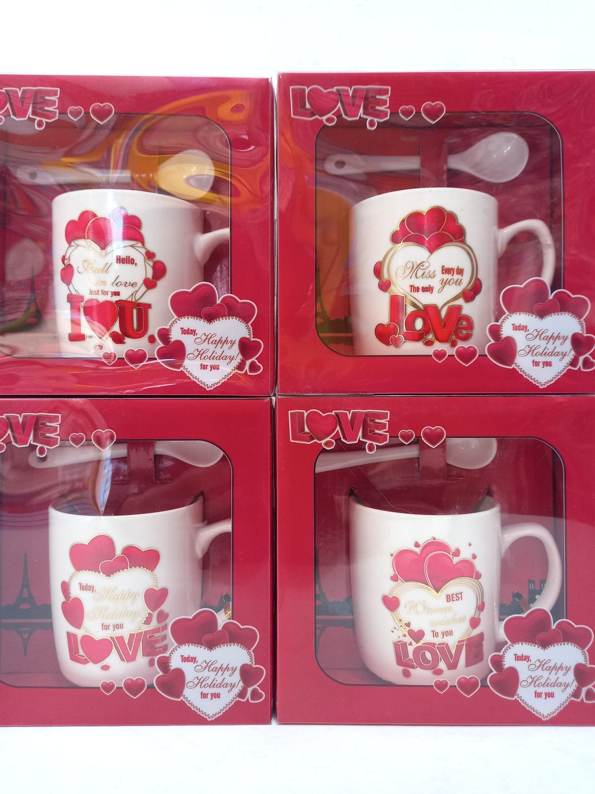 Taza corazón con cuchara