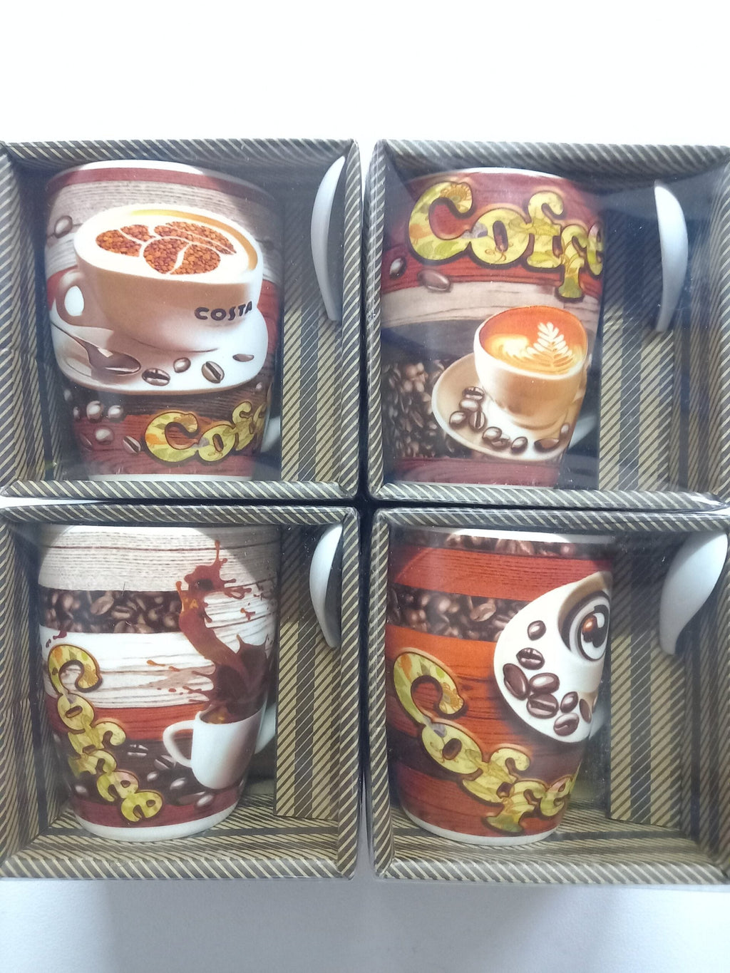 Tazas coffe con cuchara 4743