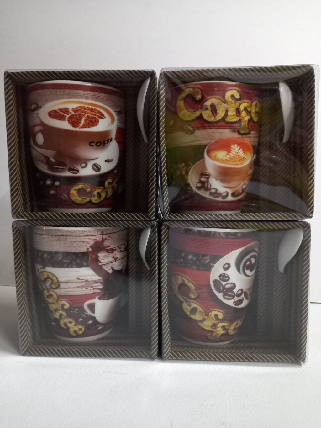 Tazas coffe con cuchara 4743