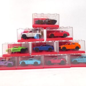 Carro metal caja transparente