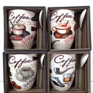 TAZA COFFEE CARTAS CON CUCHARA